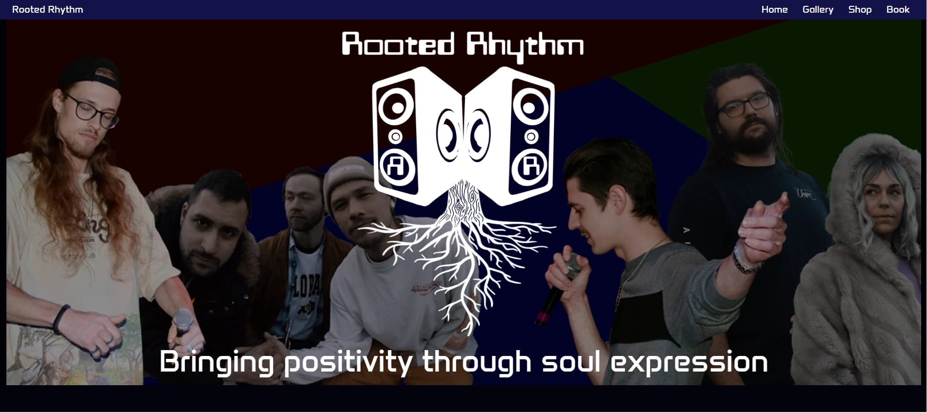 The Landing page of the website